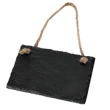 SCHIEFER- TAFEL Hänger 12x8cm. Schiefertafel Schild Steintafel Kanten GEBROCHEN.