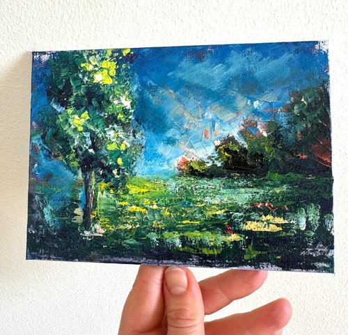 Sommerlandschaft grüner baum - sommerlandschaft,