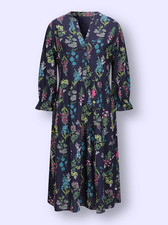 Stufenkleid Kleid  Bedrückt : Blumenmotiv   Größe 48