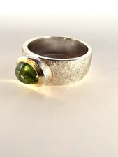 Silberring 925 mit grünem