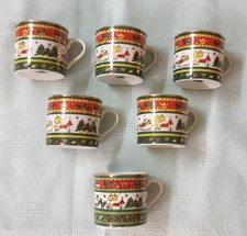 Weihnachtsgeschirr: 6 Kaffeetassen von AHORNBLATT - Merry Christmas