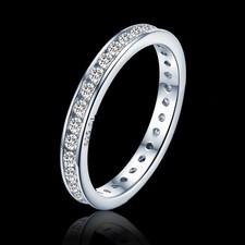Damen Eternity Ring 3mm Silber
