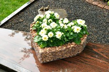 XL Herz Gitter Rostfrei Pflanzschale Grabschmuck Grabherz Grabschmuck 60x57x10cm