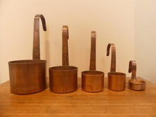 Kupfer Messbecher Frankreich 5 Teile confiserie chocolatier L.Rust Mulhouse