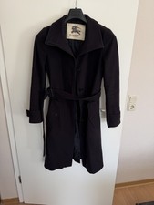 Burberry Mantel / Trenchcoat DE 36 Navy Wolle / Kaschmir