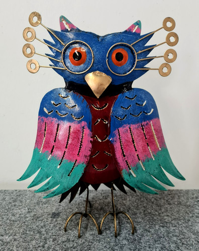 Dekofigur eule metall - eule,