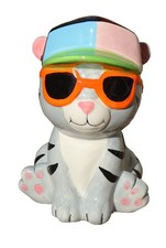 Spardose Katze mit Hut und