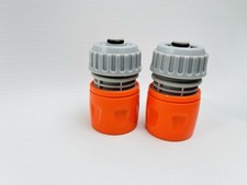 2er Set Schnellkupplung Schlauchstück Schlauchverbinder Gartenschlauch 1/2 Zoll
