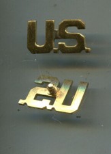 USA Kragenabzeichen  US ohne Scheibe 1 Stück (50)