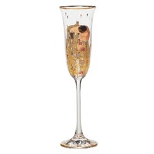 Gustav Klimt Sektglas DER KUSS H. 24cm gold Goebel Porzellan Artis Orbis