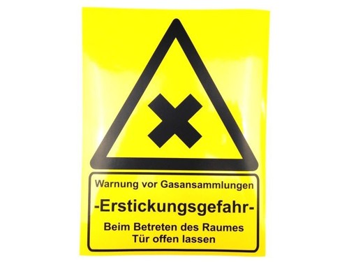 Warnung vor gas gasansammlung - warnung,