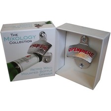 Silber Flaschenöffner Chrom Wandmontage Bier Zuhause Profi Bar Zubehör UK