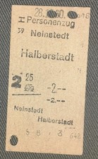 DDR Fahrkarte "Neinstedt -