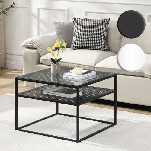 Couchtisch finebuy glas - couchtisch, metall