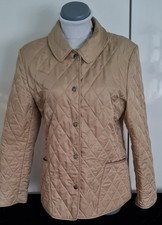 Klassisch Burberry London Damen Steppjacke Größe S/M Beige Zeitlos Vintage Gut