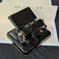 LEITZ Nr. № 44 Locher 4-Loch-Locher 60er Jahre Ganzmetall Doppelloch 