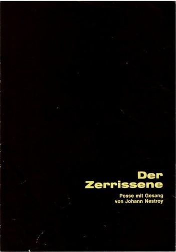 Programmheft johann nestroy - johann,