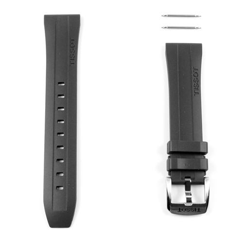 Black rubber tissot strap for - rubber,