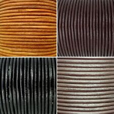 1 METER LEDERBAND 1MM - 4MM LEDERSCHNUR LEDERRIEMEN RUND LEDER LEATHER SCHWARZ