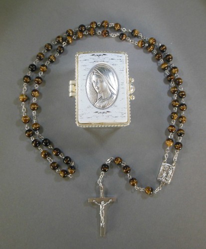 Rosenkranz braun marmorierte