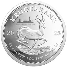 Silbermünze Südafrika Krügerrand Privy Mark Johannesburg 2025 - im Etui 1 Oz PP