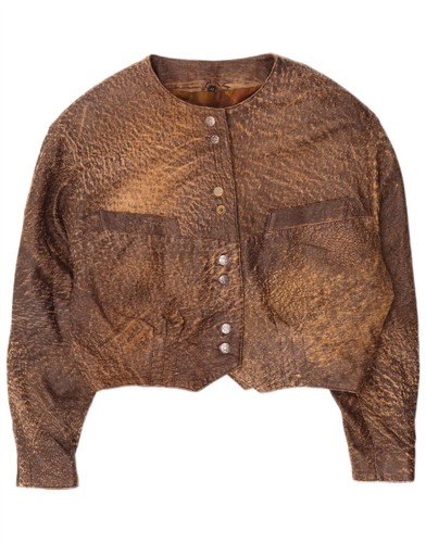 Vintage damen crop lederjacke - damen,