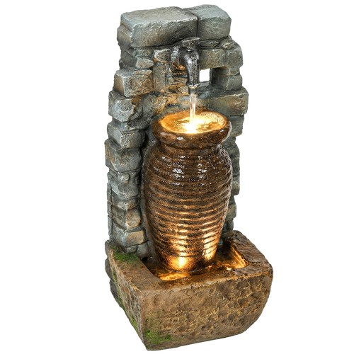 Outsunny gartenbrunnen led - gartenbrunnen,