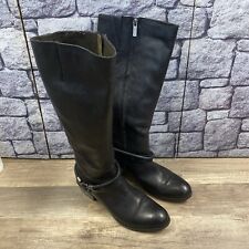 Marc O Polo Leder-Stiefel 40  Schwarz Reiterstiel Hock ,Leder echt,Kordel 2A127