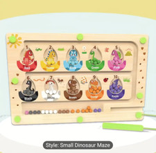 Magnetisches Farb- und Zahlenlabyrinthbrett, pädagogisches Sortier-Zählspiel für Kinder