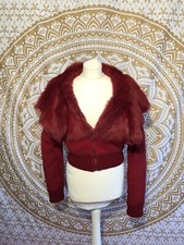 Lederjacke mit Echt Pelz ( Fuchs) Gr 36 von Strenesse