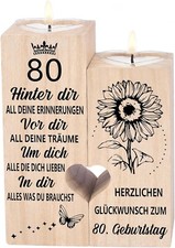 80. Geburtstag Kerzenhalter