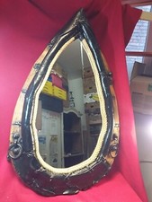 Antiker alter Pferde Kummet mit Spiegel Wandspiegel Pferdehalfter (420)