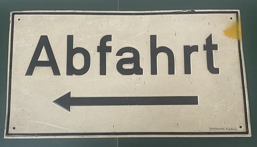 Blechschild abfahrt partywagen - blechschild,