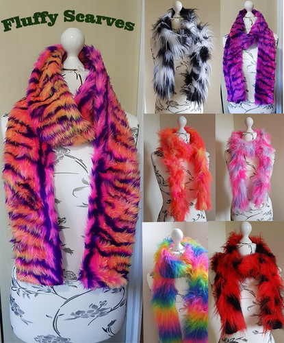 Kunstfell luxus funky schal - kunstfell,