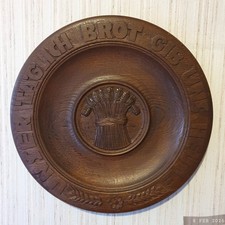 Vintage Wandteller aus Holz