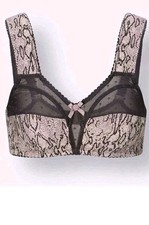 wäschepur Damen Entlastungs BH  Unterwäsche Aubergine Gr. 85(Cup-E) Neu