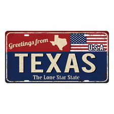 USA Nummernschild Texas