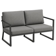 KETTLER Gartenlounge Gartenmöbel Sofa 2-Sitzer OCEAN Alu Skid anthrazit
