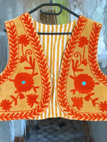 Velvet suzani vest - velvet,