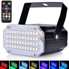 48 LED Stroboskop Disco Licht RGB Sound Aktiviert Flash Party Licht DJ Bar Xmas
