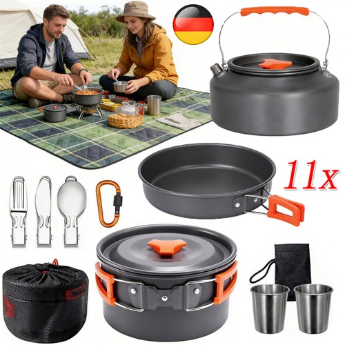 11er camping geschirr set - geschirr, 2-3