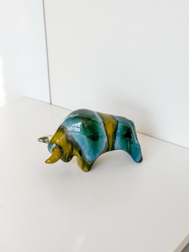 Otto keramik stier - stier, grün