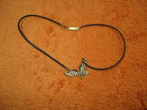 Halskette lederband mit adler - halskette,