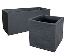Pflanzkübel Blumenkübel Set Pierre Vulkansteinoptik 130 L Wasserspeicher Ondis24