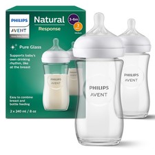 Philips AVENT Natural Response Glas-Babyflasche: 2 x 240 ml BPA-freie Flaschen