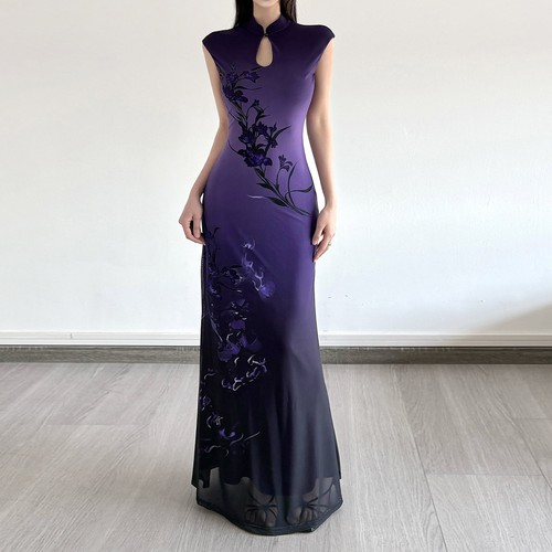Damen floral farbverlauf mesh - floral,