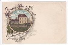 BÖHMEN , LITHO GRUSS AUS LEITMERITZ , WEINHAUS z SCHUSTERMANN  LITOMERICE ca1898
