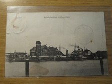 AK Emden , Bahnhofsgebäude im Aussenhafen , 1907 , gelaufen 1908