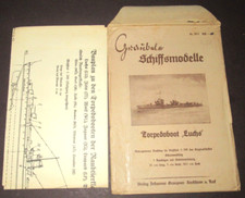 Alter Graubele / Graupner Schiffsmodelle Bauplan Torpedoboot Luchs Nr. 2012 RM