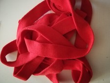 ca. 5 m Strickschlauch rot ca. 35 mm breit - AUFLÖSUNG - (1)